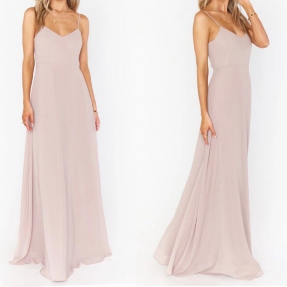 NWT Show Me Your‎ Mumu Chiffon Blush Maxi Dress Medium